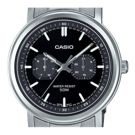 Casio Standard Analog Rostfritt Stål Svart Urtavla Quartz MTP-E335D-1EV Herrklocka