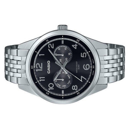 Casio Standard Analog Rostfritt Stål Svart Urtavla Quartz MTP-E340D-1AV herrklocka