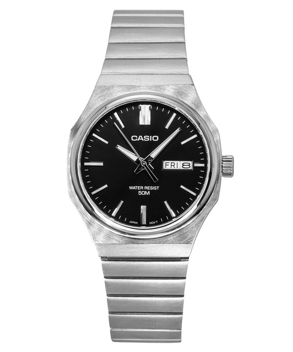 Casio Standard Analog Rostfritt Stål Svart Urtavla Quartz MTP-E735D-1AV herrklocka