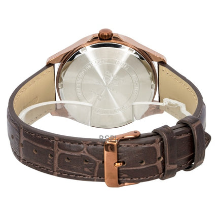 Casio Standard Analog Månfas Läderarmband Elfenbensvit Urtavla Quartz MTP-M110RL-5AV Herrklocka