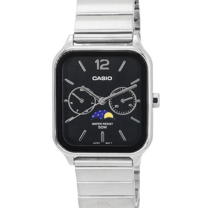 Casio Standard Analog Moon Phase Black Dial Quartz MTP-M305D-1A herrklocka