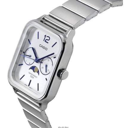 Casio Standard Analog Moon Phase Silver Urtavla Quartz MTP-M305D-7A herrklocka