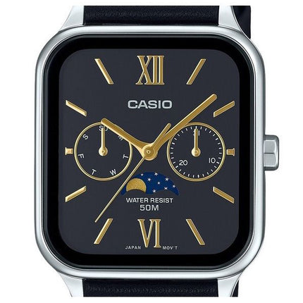 Casio Standard Analog Läderrem Svart Urtavla Quartz MTP-M305L-1A2V Herrklocka