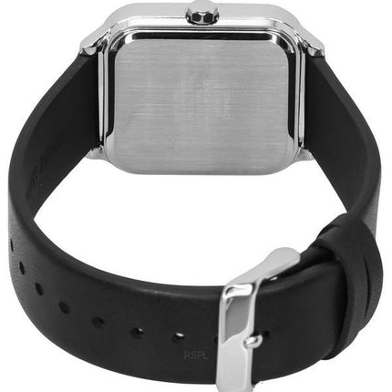 Casio Standard Analog Månfas Läderrem Vit Urtavla Quartz MTP-M305L-7A Herrklocka