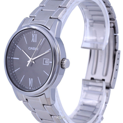 Casio Black Dial Rostfritt stÃ¥l Analog kvarts MTP-V002D-1B3 MTPV002D-1 Herrklocka