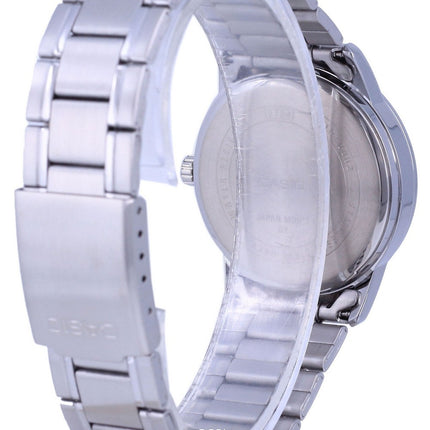 Casio Black Dial Rostfritt stÃ¥l Analog kvarts MTP-V002D-1B3 MTPV002D-1 Herrklocka