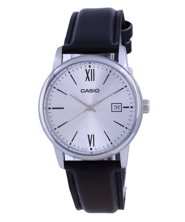 Casio Silver Dial Rostfritt stÃ¥l Analog kvarts MTP-V002L-7B3 MTPV002L-7 Herrklocka