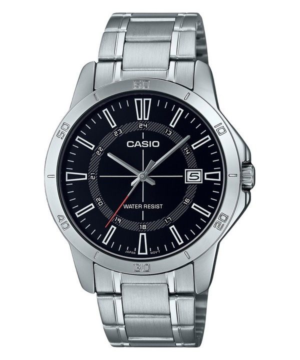 Casio Standard Analog Rostfritt Stål Svart Urtavla Quartz MTP-V004D-1C Herrklocka