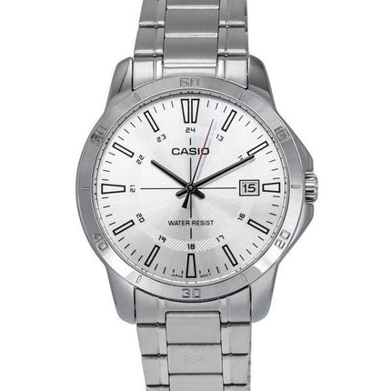 Casio Standard Analog Rostfritt Stål Silver Urtavla Quartz MTP-V004D-7C Herrklocka