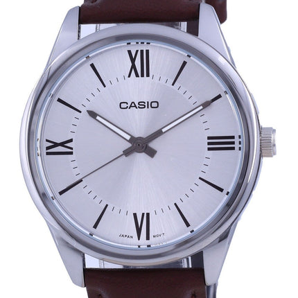Casio Silver Dial Rostfritt stÃ¥l Analog kvarts MTP-V005L-7B5 MTPV005L-7 Herrklocka