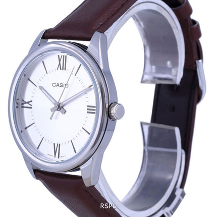 Casio Silver Dial Rostfritt stÃ¥l Analog kvarts MTP-V005L-7B5 MTPV005L-7 Herrklocka