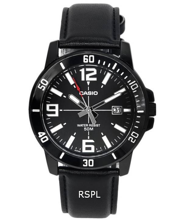 Casio Enticer Analog Black Dial Quartz MTP-VD01BL-1B MTPVD01BL-1B Herrklocka