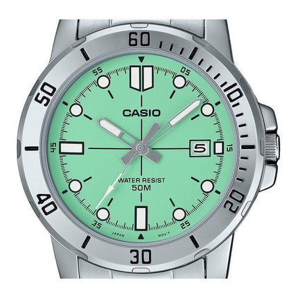 Casio Standard Analog Rostfritt stål Mintgrön Urtavla Quartz MTP-VD01D-3E1V Herrklocka