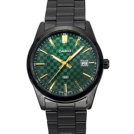 Casio Standard Analog Jon Pläterad Rostfritt Stål Grön Urtavla Quartz MTP-VD03B-3A Herrklocka