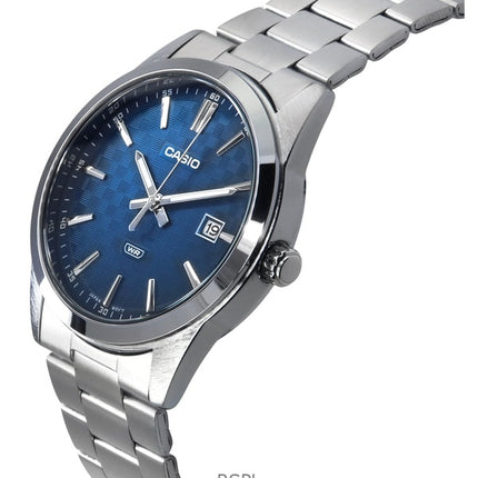 Casio Standard Analog Rostfritt Stål Blå Urtavla Quartz MTP-VD03D-2A2 Herrklocka