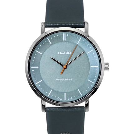 Casio Standard Analog Läderrem Grå Urtavla Quartz MTP-VT04L-8E Herrklocka