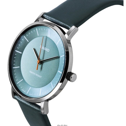 Casio Standard Analog Läderrem Grå Urtavla Quartz MTP-VT04L-8E Herrklocka