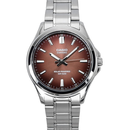 Casio Standard Analog Rostfritt Stål Brun Urtavla Solar MTS-RS100D-5A Herrklocka
