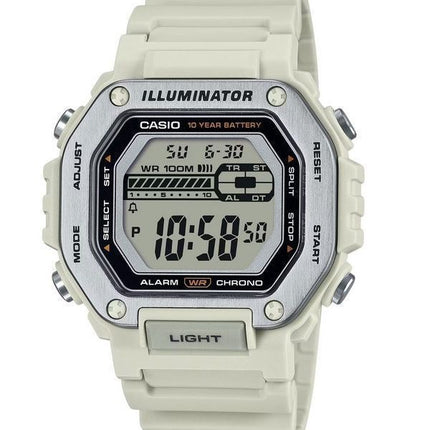 Casio Standard Digital White Resin Armband Quartz MWD-110H-8AV 100M herrklocka