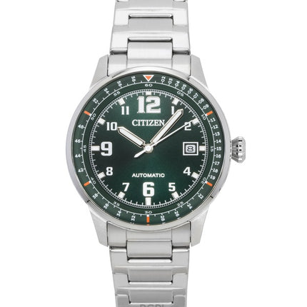 Citizen Urban Military rostfritt stål grön urtavla automatisk NJ0190-51X 100M herrklocka