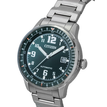 Citizen Urban Military rostfritt stål grön urtavla automatisk NJ0190-51X 100M herrklocka