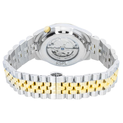 Citizen Tsuyosa 60 tvåfärgad rostfritt stål grön urtavla automatisk NK0024-54X herrklocka