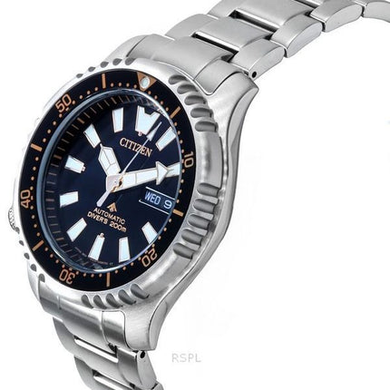 Citizen Promaster Marine Limited Edition Black Dial Automatic Diver&#39,s NY0160-66E 200M herrklocka med extra rem