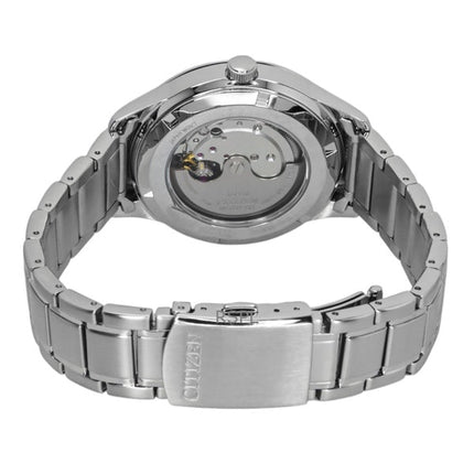 Citizen rostfritt stål blå urtavla automatisk NY4058-79L herrklocka