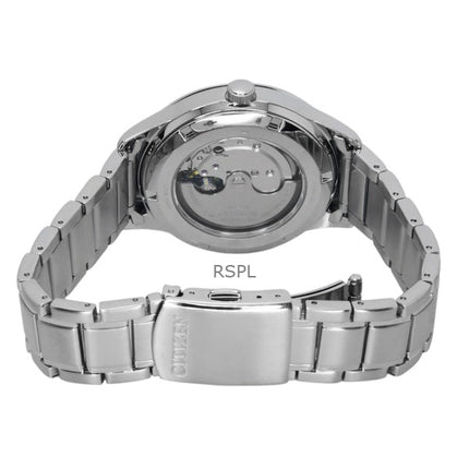 Citizen rostfritt stål med grön urtavla, automatisk NY4058-79X herrklocka