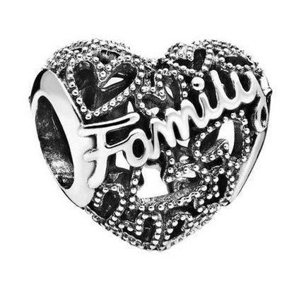 Pandora Family Heart Sterling Silver Berlock 798571C00 För kvinnor