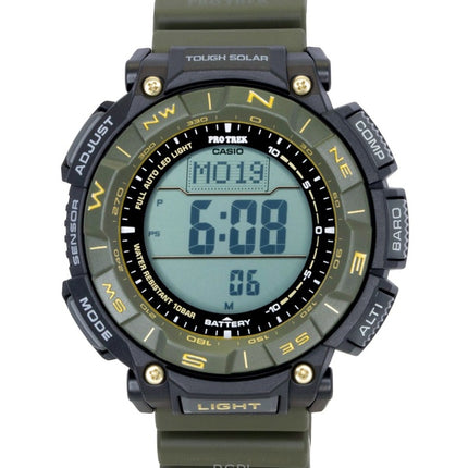 Casio Pro Trek Digital biobaserat hartsarmband solcellsdrivet PRG-340ANS-3 100M herrklocka