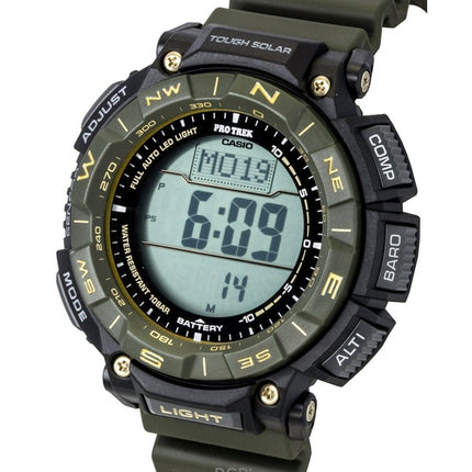 Casio Pro Trek Digital biobaserat hartsarmband solcellsdrivet PRG-340ANS-3 100M herrklocka