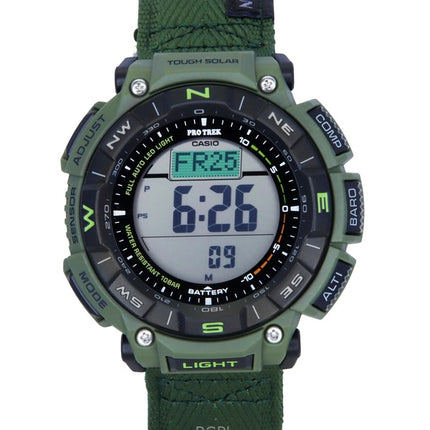 Casio Pro Trek Climber Line digitalt tygband solcellsdrivet PRG-340B-3 100M herrklocka