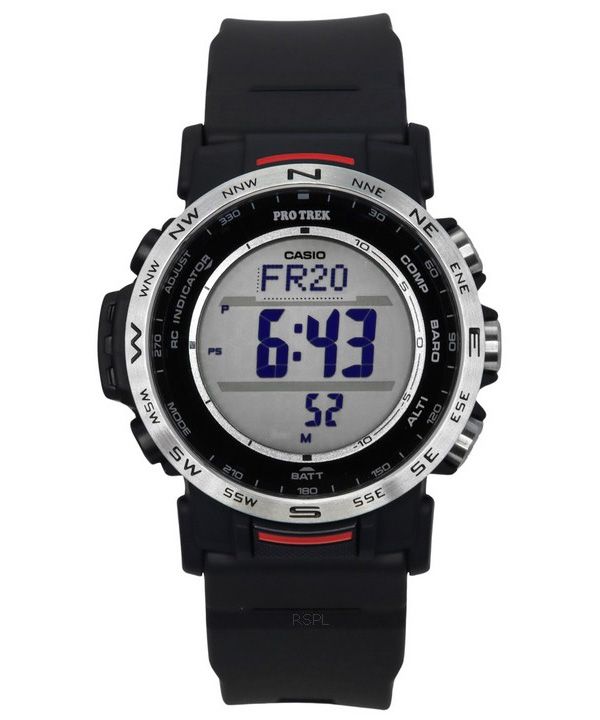 Casio Pro Trek Climber Line Digital Bio Based Resin Strap Tough Solar PRW-35-1A 100M herrklocka