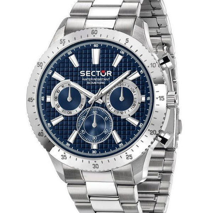Sector 270 Multifunktion rostfritt stål Blue Dial Quartz R3253578022 Herrklocka