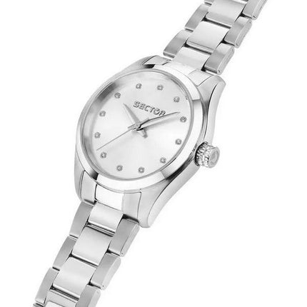Sektor 270 Just Time Crystal Accenter Rostfritt stål Silver Urtavla Quartz R3253578509 Damklocka