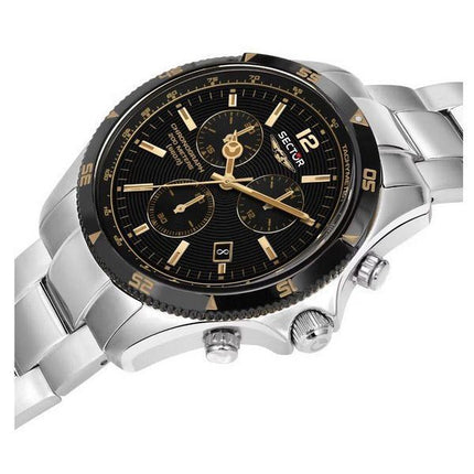 Sector 650 Chronograph Rostfritt stål Black Dial Quartz Diver&#39,s R3273631001 200M herrklocka