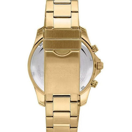 Sector 650 Chronograph Gold Tone Rostfritt Stål Svart Urtavla Quartz R3273631002 100M herrklocka