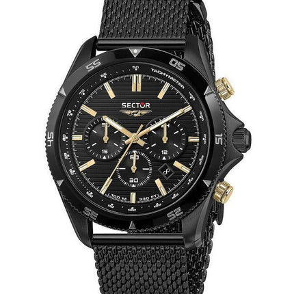 Sector 650 Chronograph Rostfritt stål Svart Urtavla Quartz R3273631005 100M herrklocka