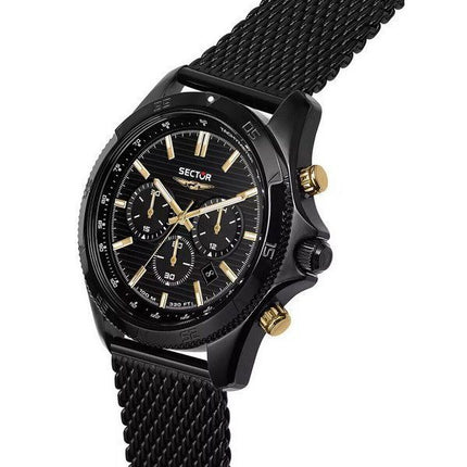 Sector 650 Chronograph Rostfritt stål Svart Urtavla Quartz R3273631005 100M herrklocka