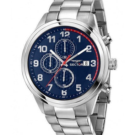 Sector 670 Chronograph rostfritt stål Blue Dial Quartz R3273740003 Herrklocka