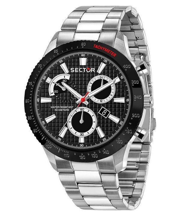 Sector 270 Chronograph Rostfritt stål Svart Urtavla Quartz R3273778002 Herrklocka