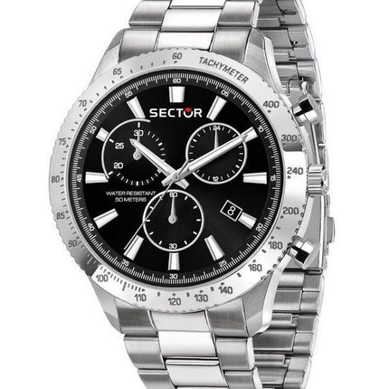 Sector 270 Chronograph Rostfritt stål Svart Urtavla Quartz R3273778005 Herrklocka