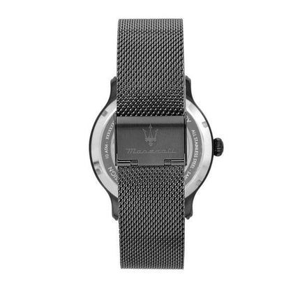 Maserati Epoca Rostfritt stål Mesh Armband Blå Skeletturtavla Automatisk R8823118012 100M herrklocka