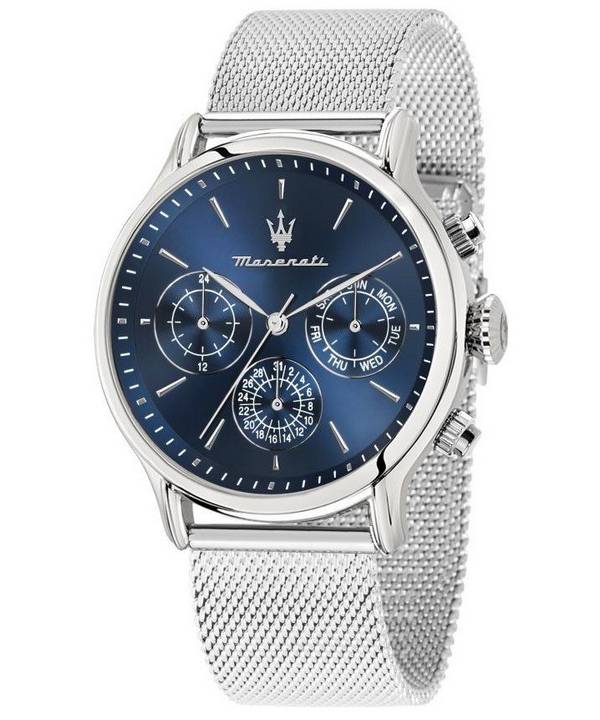 Maserati Epoca rostfritt stål Blue Dial Quartz R8853118019 100M herrklocka