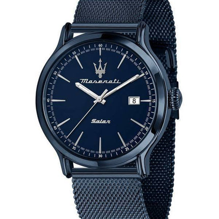 Maserati Rostfritt stål Mesh Blue Dial Solar R8853149001 100M herrklocka