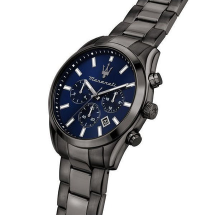 Maserati Attrazione Chronograph rostfritt stål Blue Dial Quartz R8853151012 Herrklocka