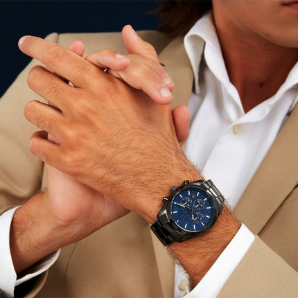 Maserati Attrazione Chronograph rostfritt stål Blue Dial Quartz R8853151012 Herrklocka