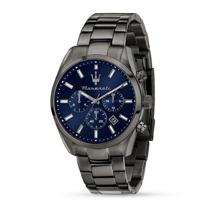 Maserati Attrazione Chronograph rostfritt stål Blue Dial Quartz R8853151012 Herrklocka