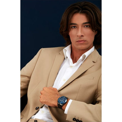 Maserati Competizione Chronograph rostfritt stål Blue Dial Quartz R8873600005 100M herrklocka